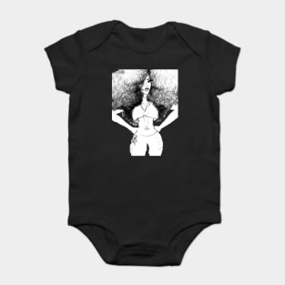 Super Natural Afro Long Hair Queen Baby Bodysuit